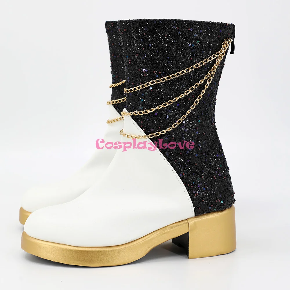 CosplayLove KPop Demon Hunters Mira Scarpe Coslay bianche Stivali lunghi in pelle realizzati su misura per Halloween Natale