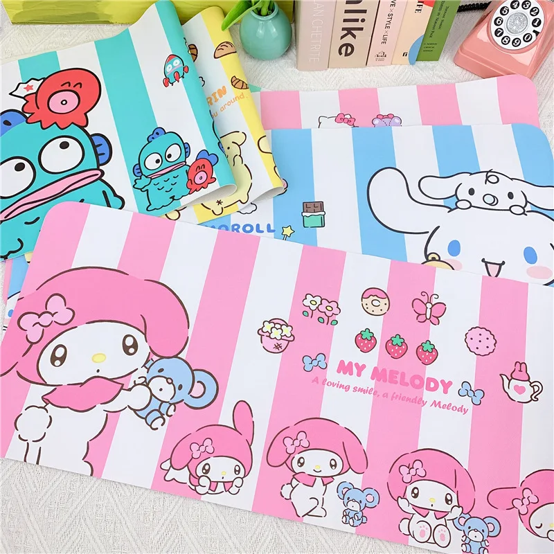 67*30cm Sanrio Cinnamoroll Mymelody Cartoon PVC Waterproof Table Mat  Placemat non-slip mouse pad oil-proof heat insulation pad