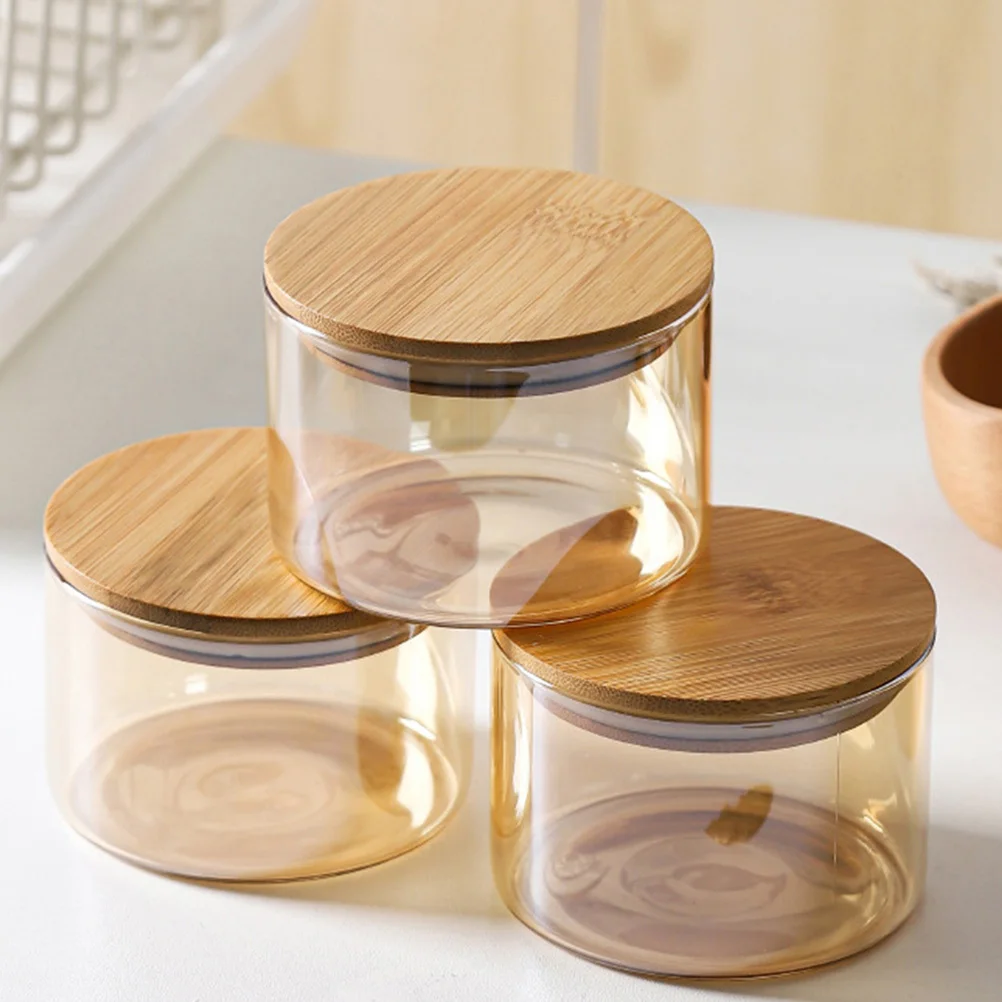 

Cereal Container Glass Canister with Airtight Lid Jar Iced Food Storage Sealed Dry