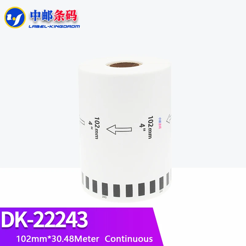 25 Rolls Brother Compatible DK-22243 Label 102mm*30.48M Continuous for QL-1050/1060N Thermal Printer DK-2243