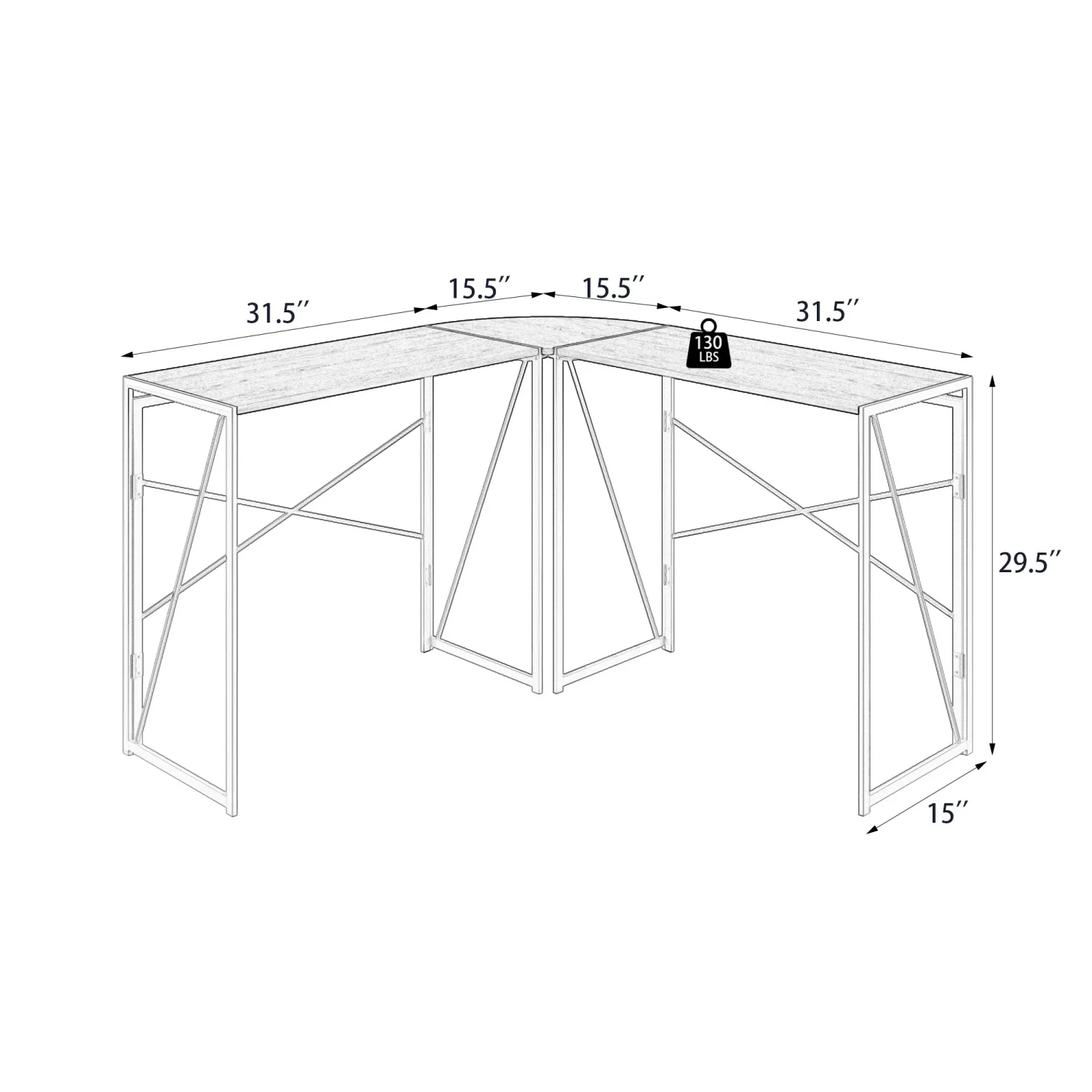 Modern Design L-Shaped Desk Corner Computer Desk PC laptop Computer Table Study Desk Home Office desk