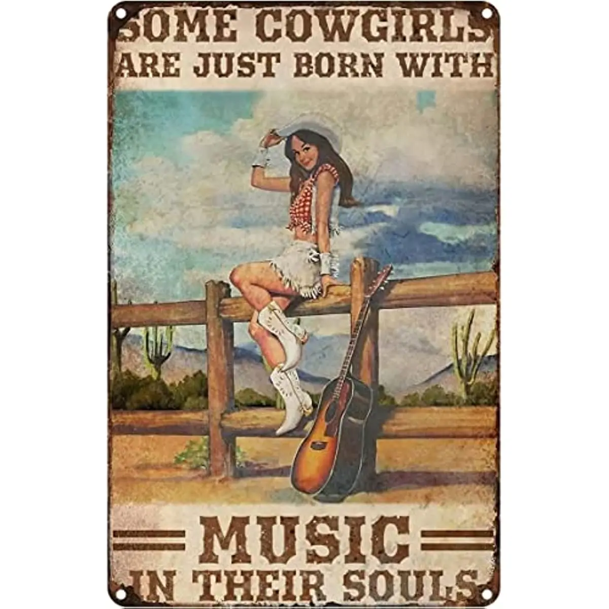 Vintage Tin Sign Plaque Some Girls Are Born to Have Music in Their Soul Metal Sign Poster for Home Bar Cafe Home Wall Decor  Art