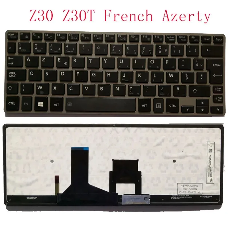 French Azerty Keyboard For Toshiba Portege Z30 Z30T A B C Z30-A Z0T-B Z30-C Z30T-C BE Z30T-A Z30T-A1310 Z30-A1302 FR