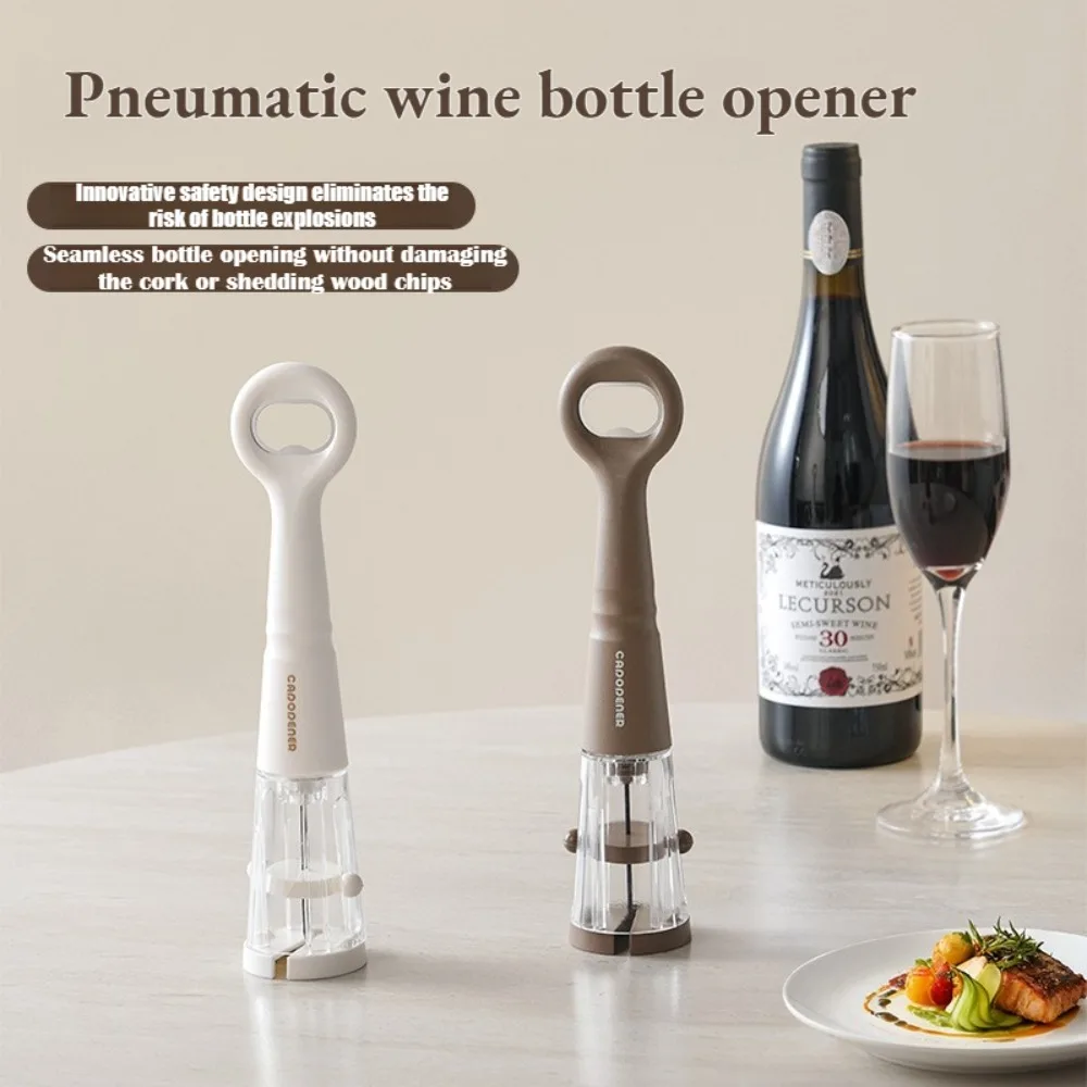 2-in-1 Air Pressure Wine Beer Opener, Portable Corkscrew Kitchen Gadget, Easy Open for Red Wine and Beer, No Effort Home Use