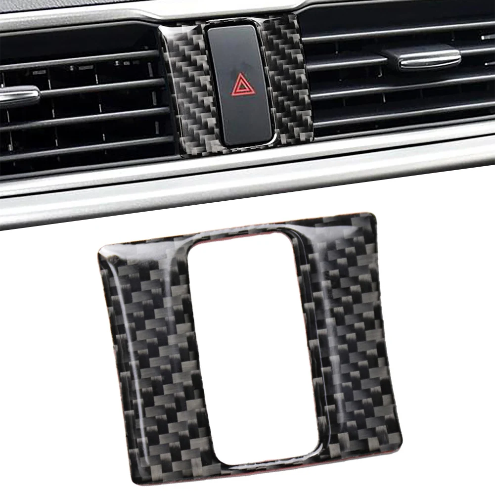 Carbon Fiber ABS Car Styling Interior Warning Lamp Button Trim Cover  Sticker For Mazda 3 Axela 2013 2014 2015 2016 2017 2018