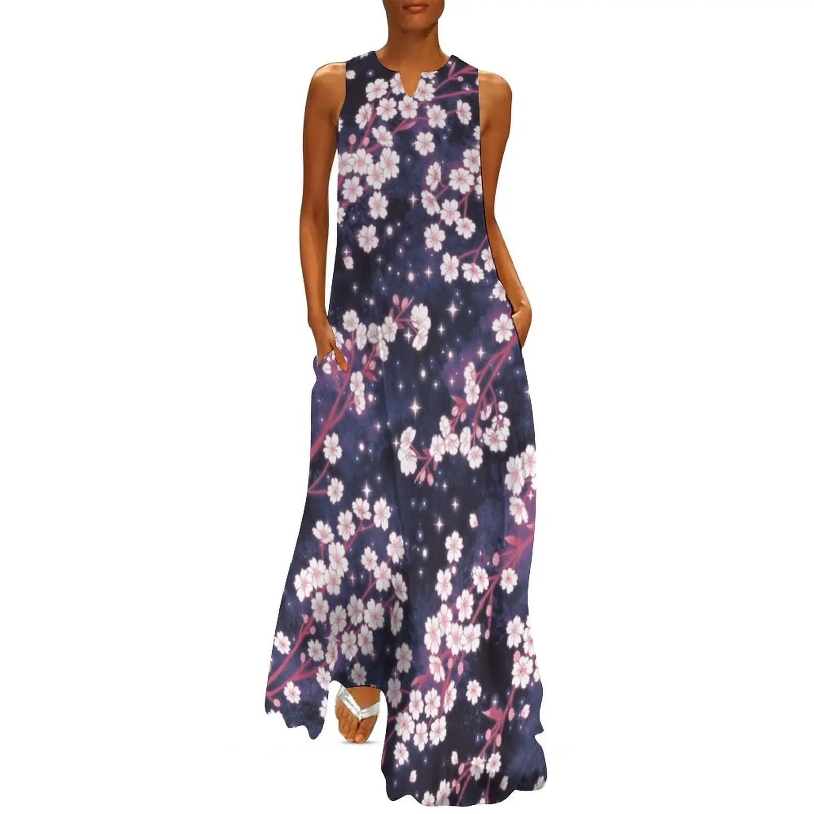 

Star Sakura Galaxy pattern Long Dress dress party evening elegant luxury celebrity summer dress party dresses woman