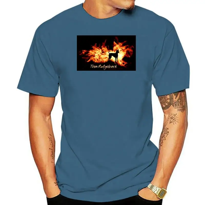 Unisex T-Shirt THAI RIDGEBACK FEUER UND FLAMME by Siviwonder Hundemotiv