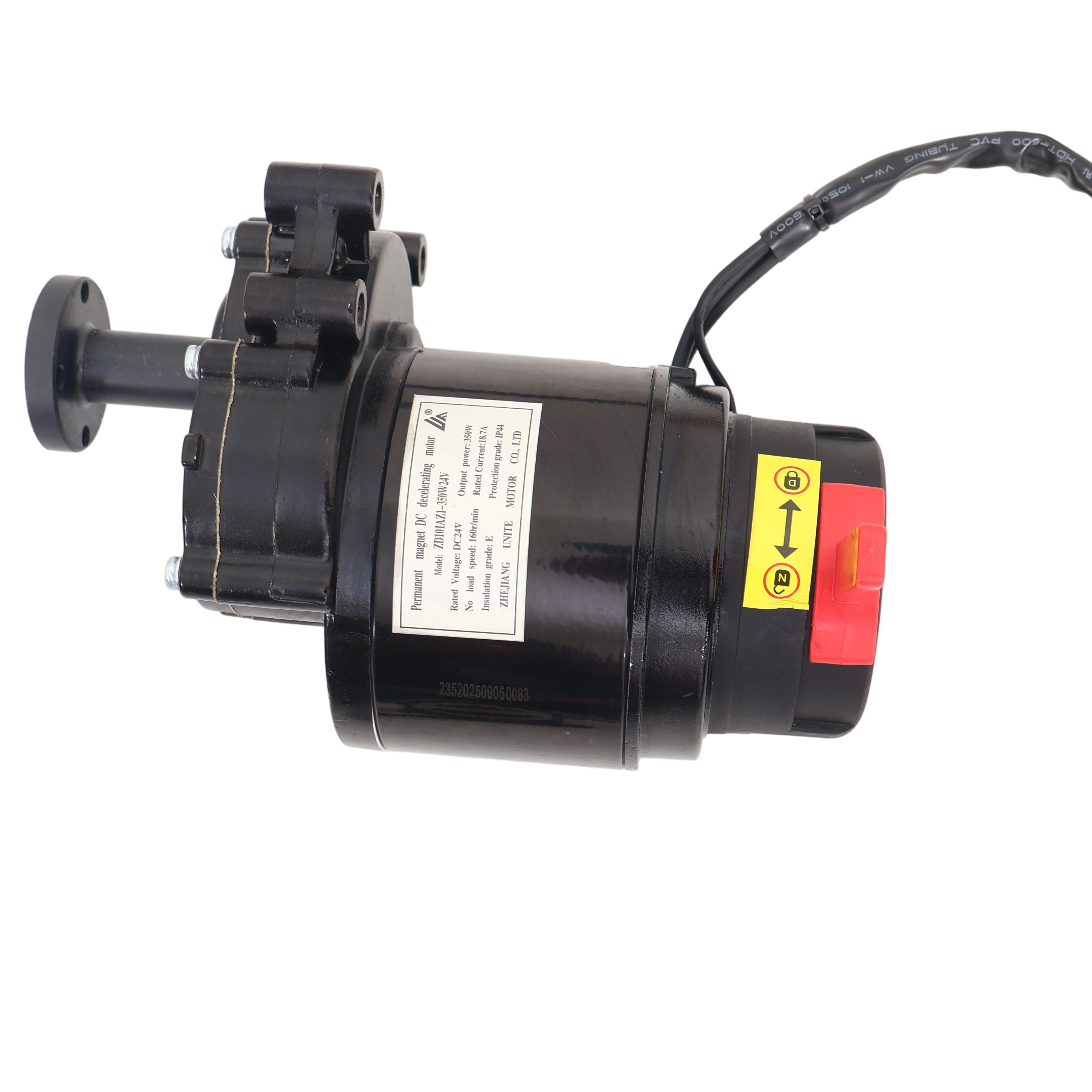 24V 350W 160RPM Brushed DC Gear Motor With UNITE Flange & Electromagnetic Brake For Wheelchair Drive DJL00191322