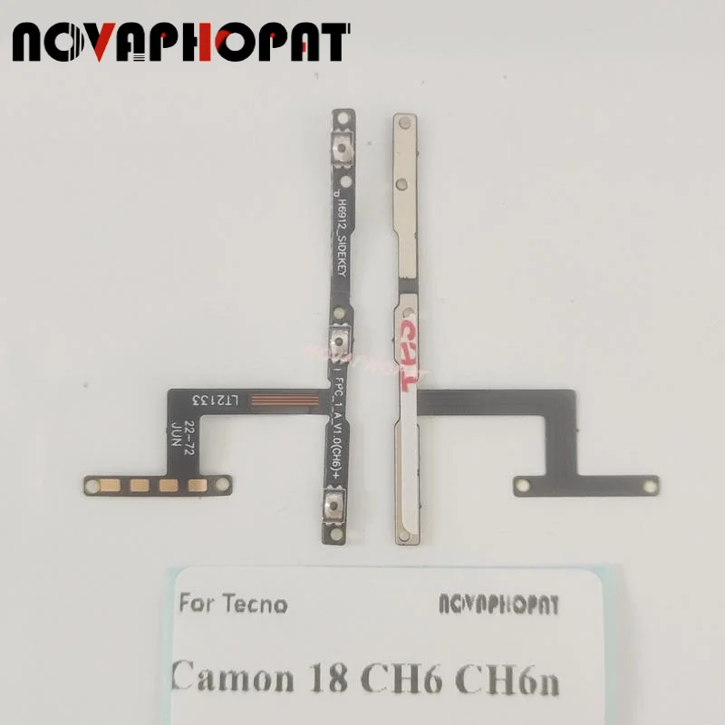 Novaphopat per Tecno Camon 18 CH6 CH6n Power On Off Volume Up Down Ribbon pulsante di alimentazione cavo flessibile