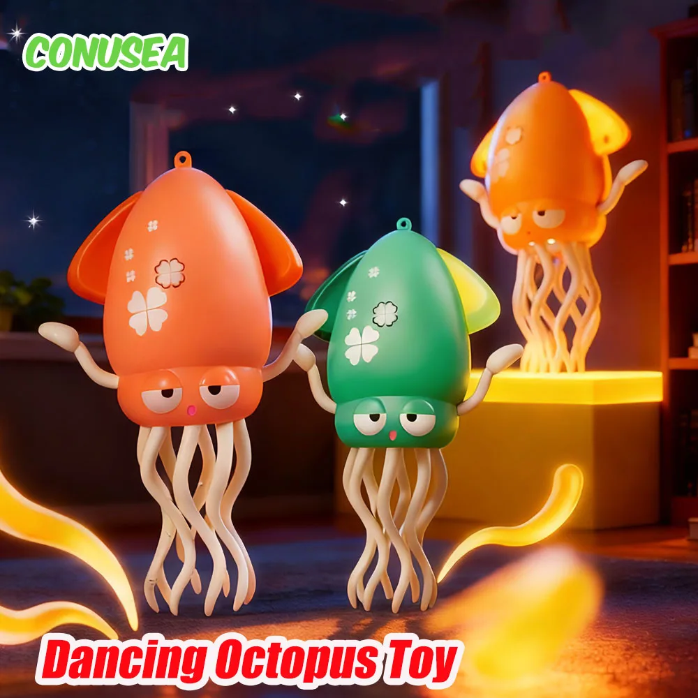 Danza Polpo Ballerino Calamari Elettrico Giocattolo Del Bambino Agitarsi Giocattoli Luminosi Musicali Antistress Giocattoli Striscianti Giochi per I Bambini Bambini