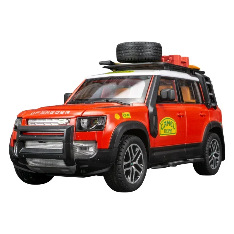 1:24 Land Rover Verteidiger mit Werkzeugen Legierung Druckguss Spielzeug Fahrzeuge Spielzeug auto Modell Sound und Licht zurückziehen Sammlung Kinder Spielzeug Geschenk