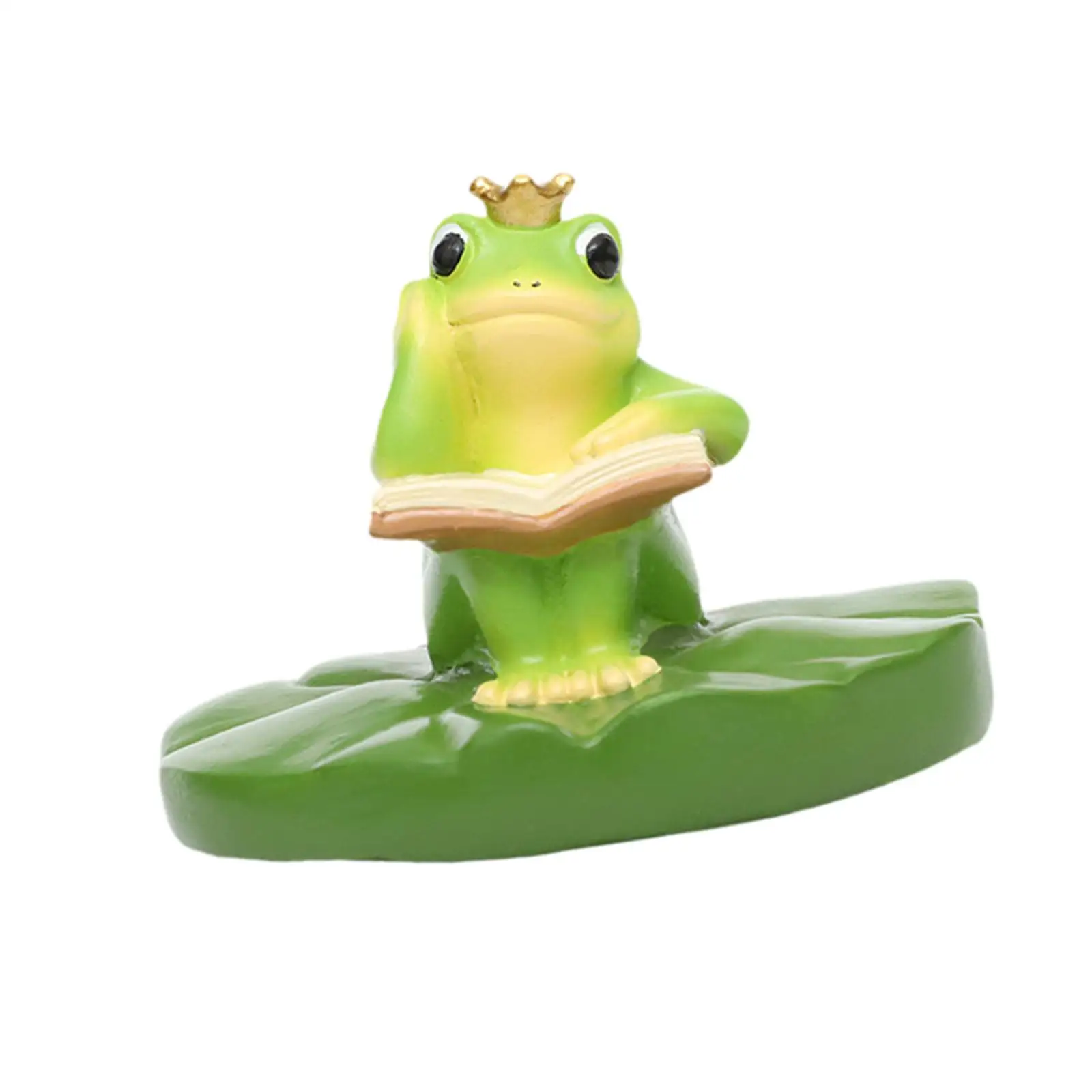 Garden Frog Statue Pond Decoration Collectible Art Craft Can Float on Water for Courtyard Farmhouse Indoor Outdoor Pathway