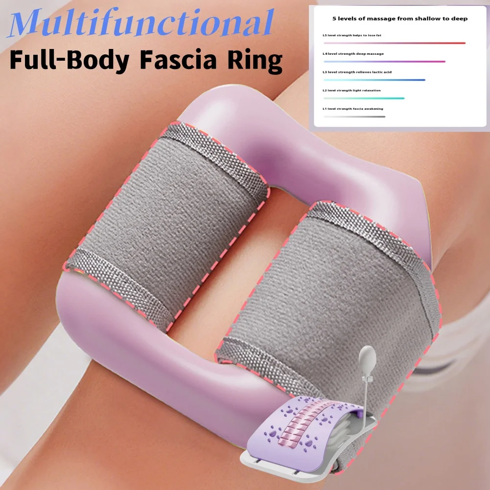 مدلك حلقي فآسيا كهربائي لتنحيف الجسم بالكامل 5 أوضاع تدليك اهتزاز الأنسجة العميقة مع حزام علاج مخصص قابل للتعديل M #1