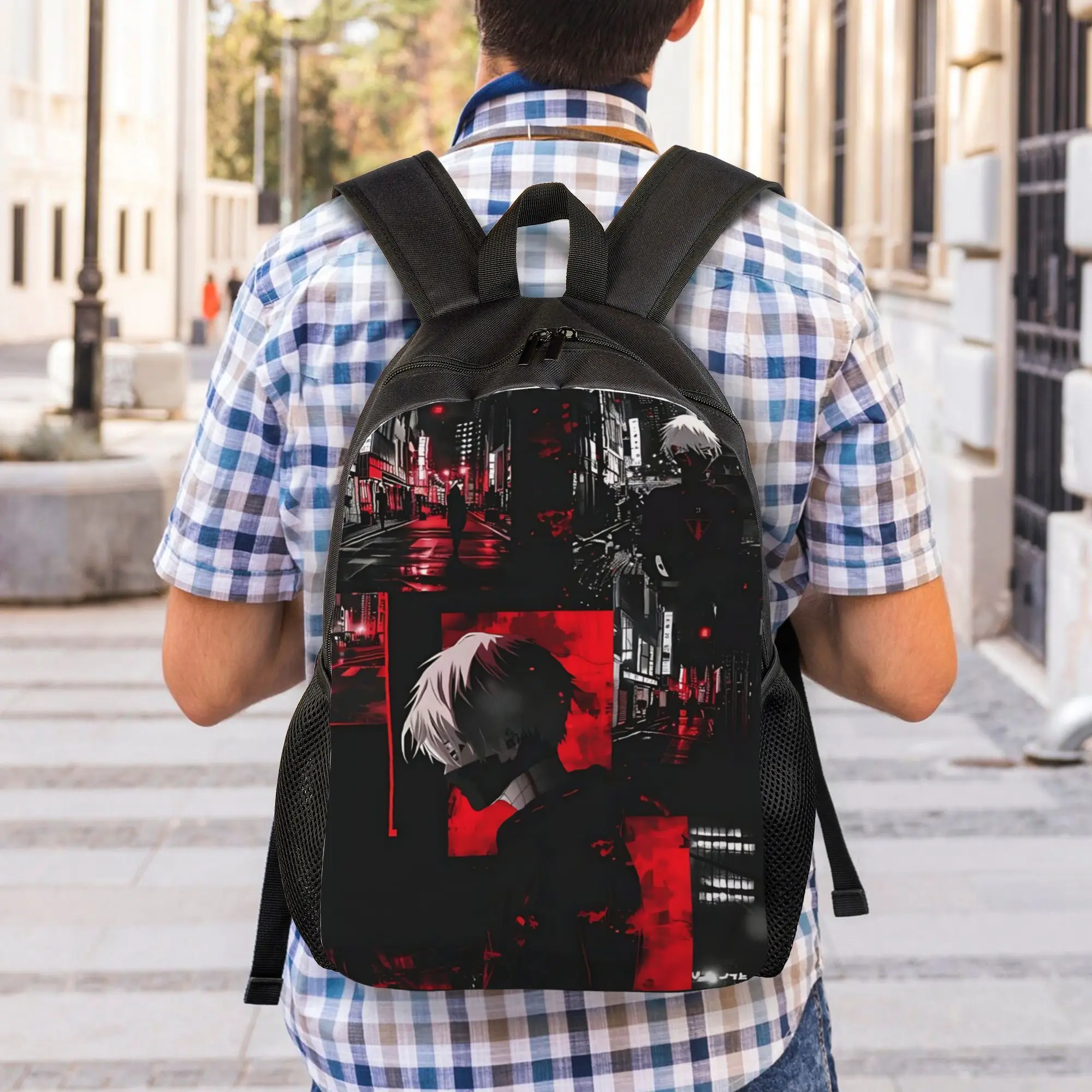 Fashion Halloween Tokyo Ghoul Kaneki Backpacks Its Bag  mochila High School Sturdy Shoulder Rucksack