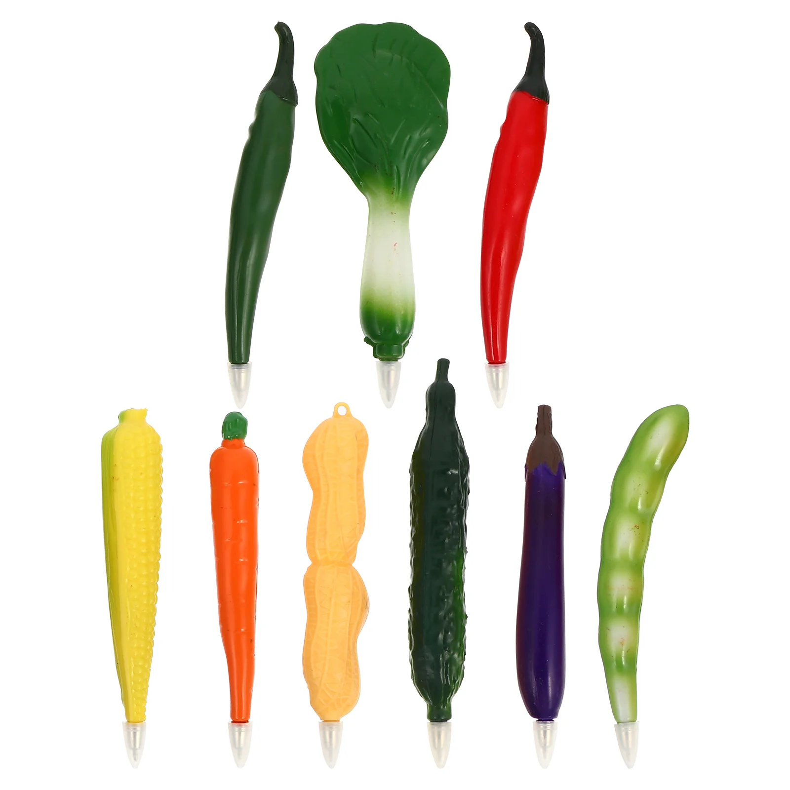 9Pcs Fruit Shaped Gel Pens Cute Vegetable Design Writing Pen for Smooth Flow Portable Student Gift School