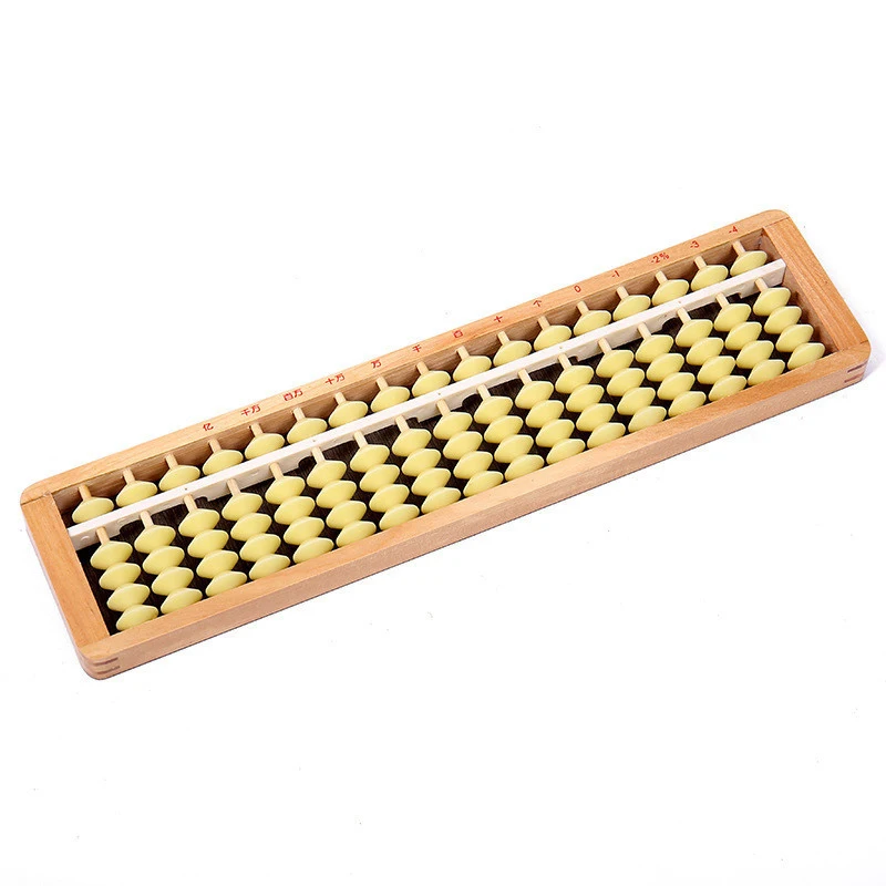 Professional 17 Column Math Abacus Vintage Functional Art Abacus Wooden Frame Beads Soroban Calculator Calculating Tool