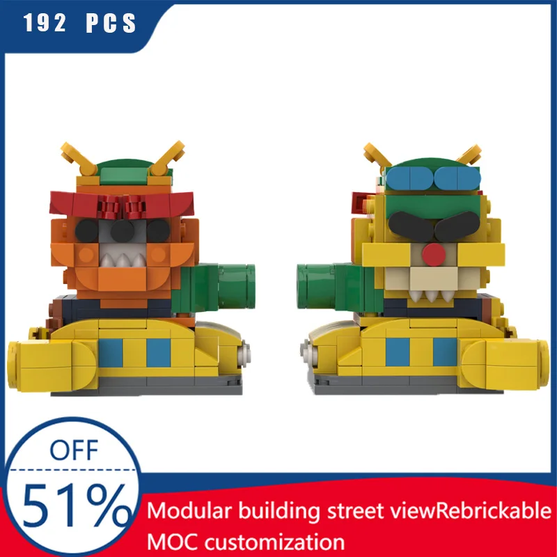 

192 шт., популярная креативная модель героя с изображением персонажа Dribble и Splitz, технология, кирпич для детей, сборка, игрушка-головоломка, Рождественский подарок