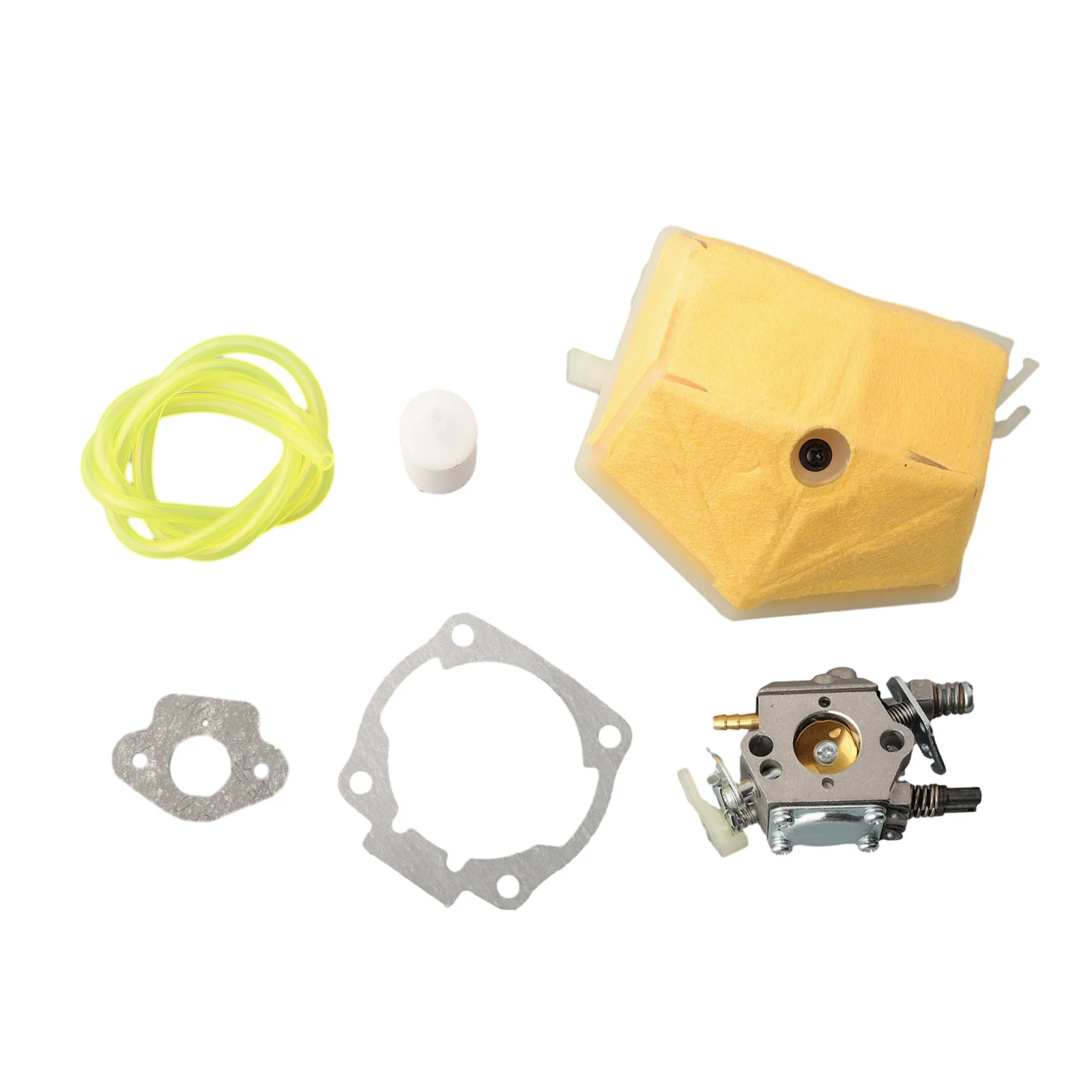 WT-170 Compatible Chainsaw Carburetor Kit 50 51 55 Models Features Air Filter Fuel Line and Gaskets for Engine Replacement