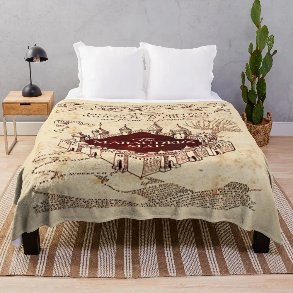 

the marauder map Throw Blanket Tourist Flannel Flannels Moving Blankets