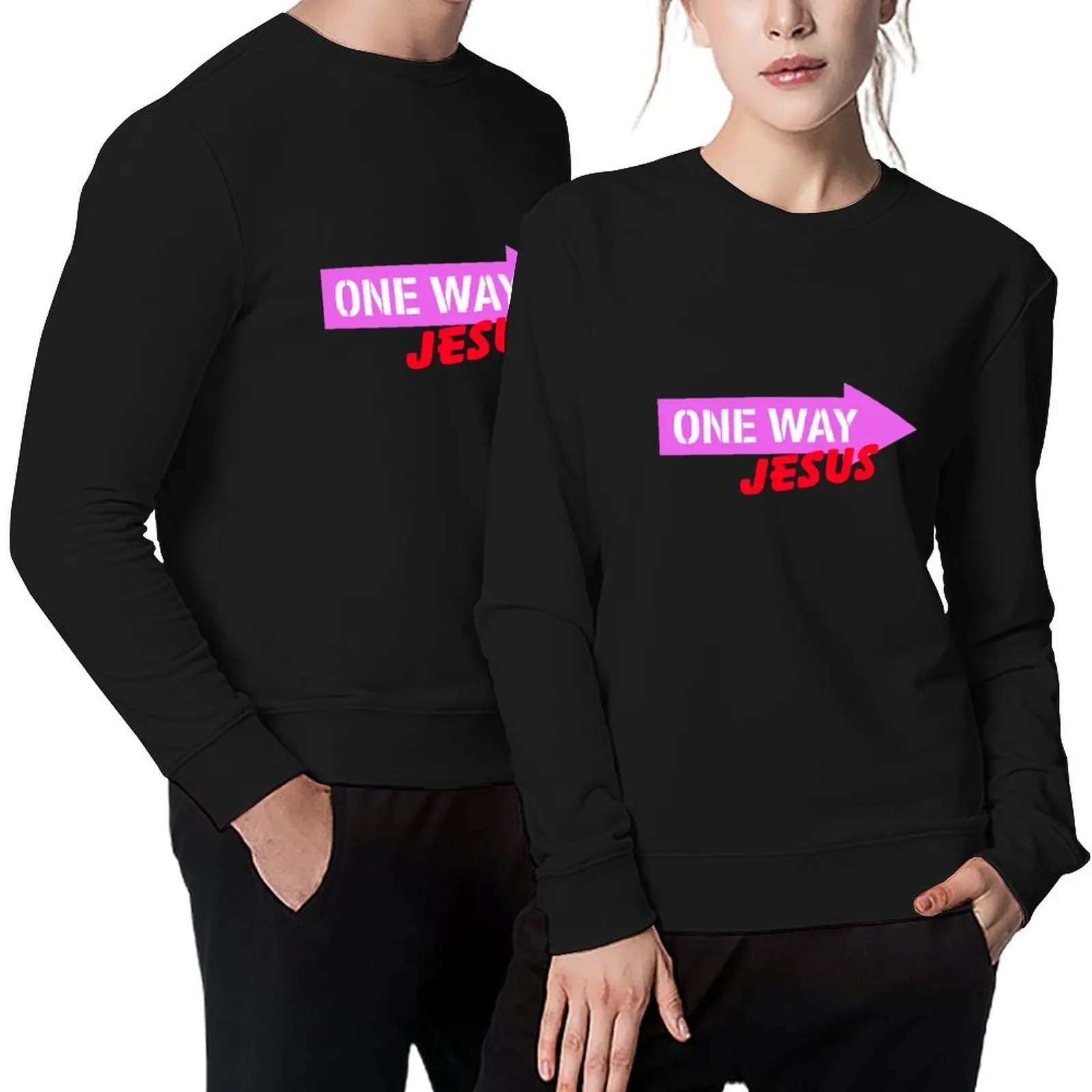

One Way - Jesus 01 Pullover mens clothes men's winter sweater men's coat men clothing sports sweatshirt man