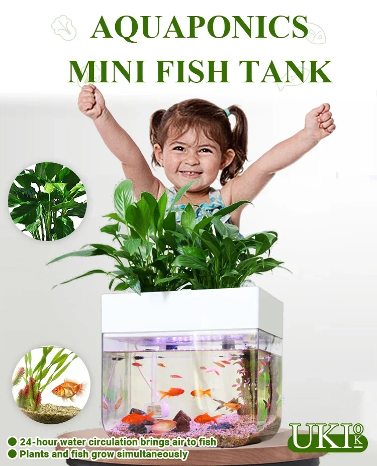 Table Cube Mini Aquarium Betta Small Aquarium Viewing Transparent Acrylic Fish Tank For Office