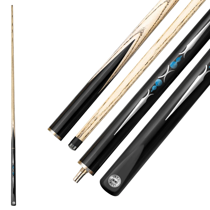 

11.5mm Head Wooden Snooker Pool Stick with Stainless Steel Butt Sleeve and Radial Joint