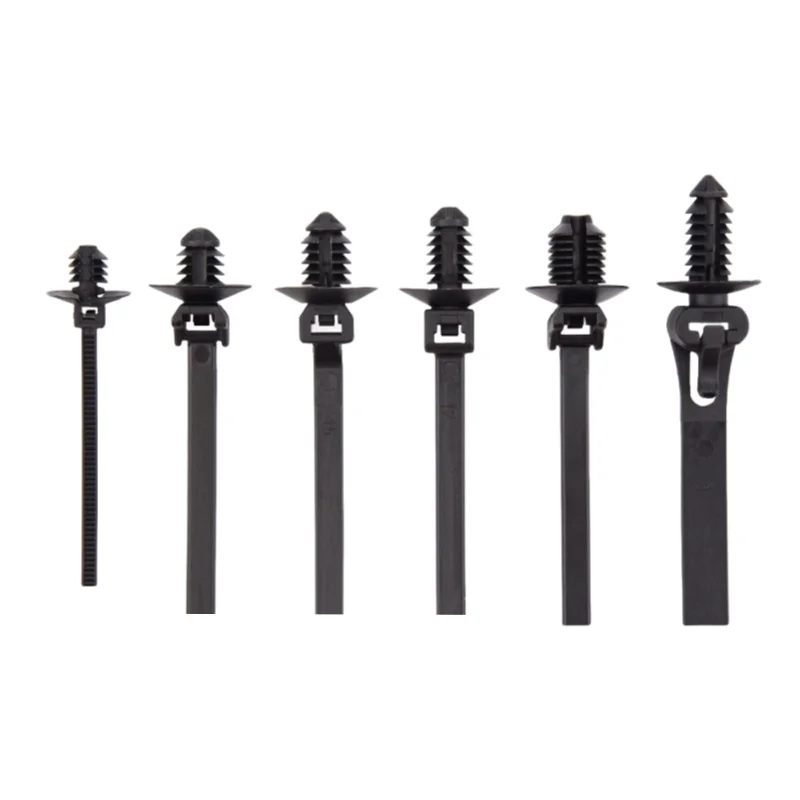 100PCS Push Mount Zip Ties, Nylon Car Mount Wire Ties Snap in Cable Zip Ties,  Cable Ties Automotive Zip Ties Fastener Wire