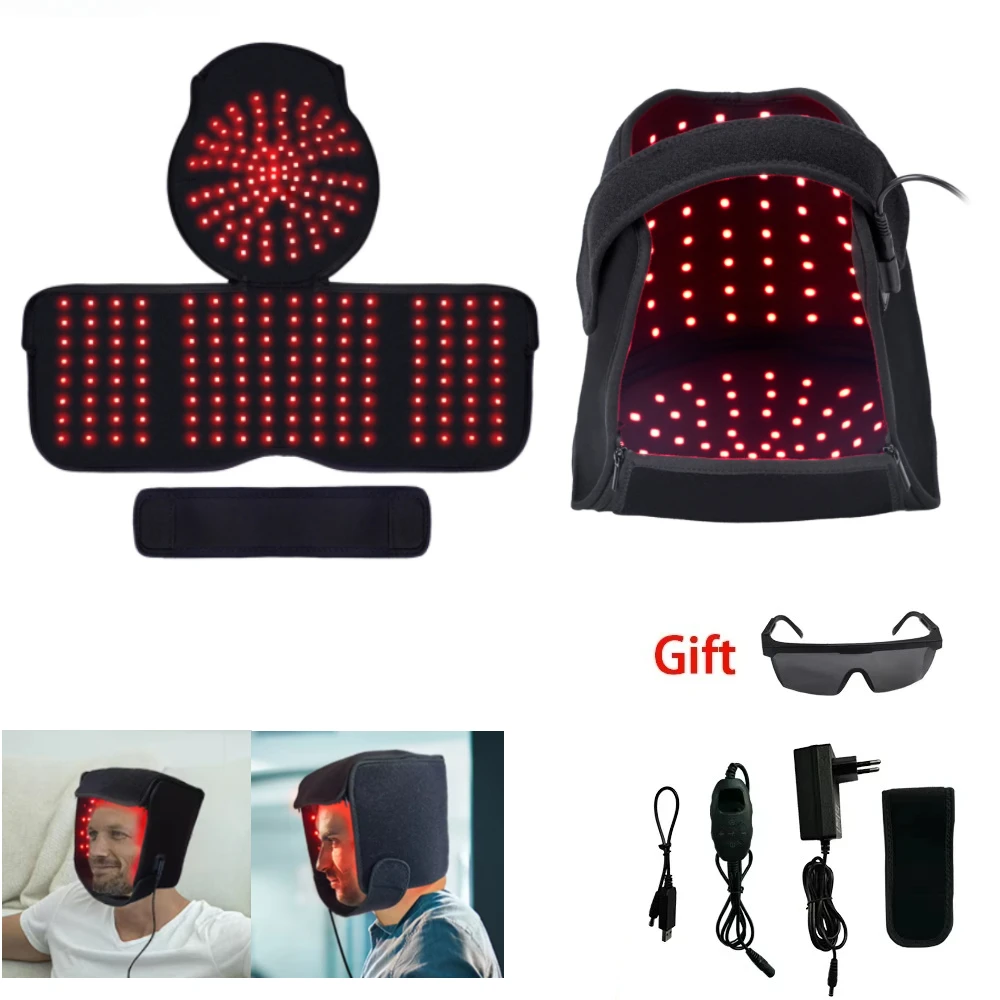 

NEW Red Light Therapy Cap for Hair Regrowth Infrared Light Therapy For Thinning Hair Comb 180 LEDs Hat Prevent Hair Loss Helmet