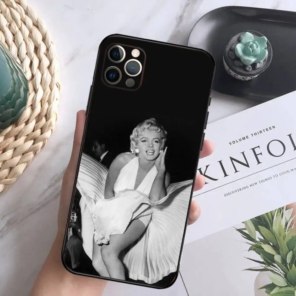 Чехол для телефона Sexy Girl M-Marilyn M-Monroe iPhone 16 15 14 13 12 Mini 11 Pro XR X XS MAX 7 8 Plus силиконовый чехол мягкий Фото №4