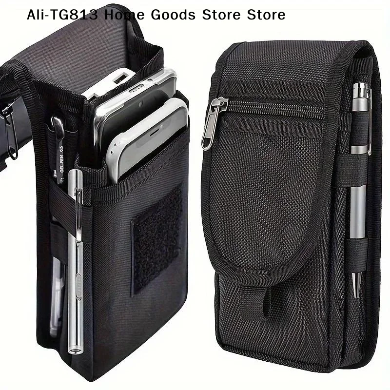

[TG813]Mobile Phone Bag Casual Waist Bag Pen Insertion Bag Flip Top Mobile Phone Waist Hanging Bag Waist Bag Mobile Phone