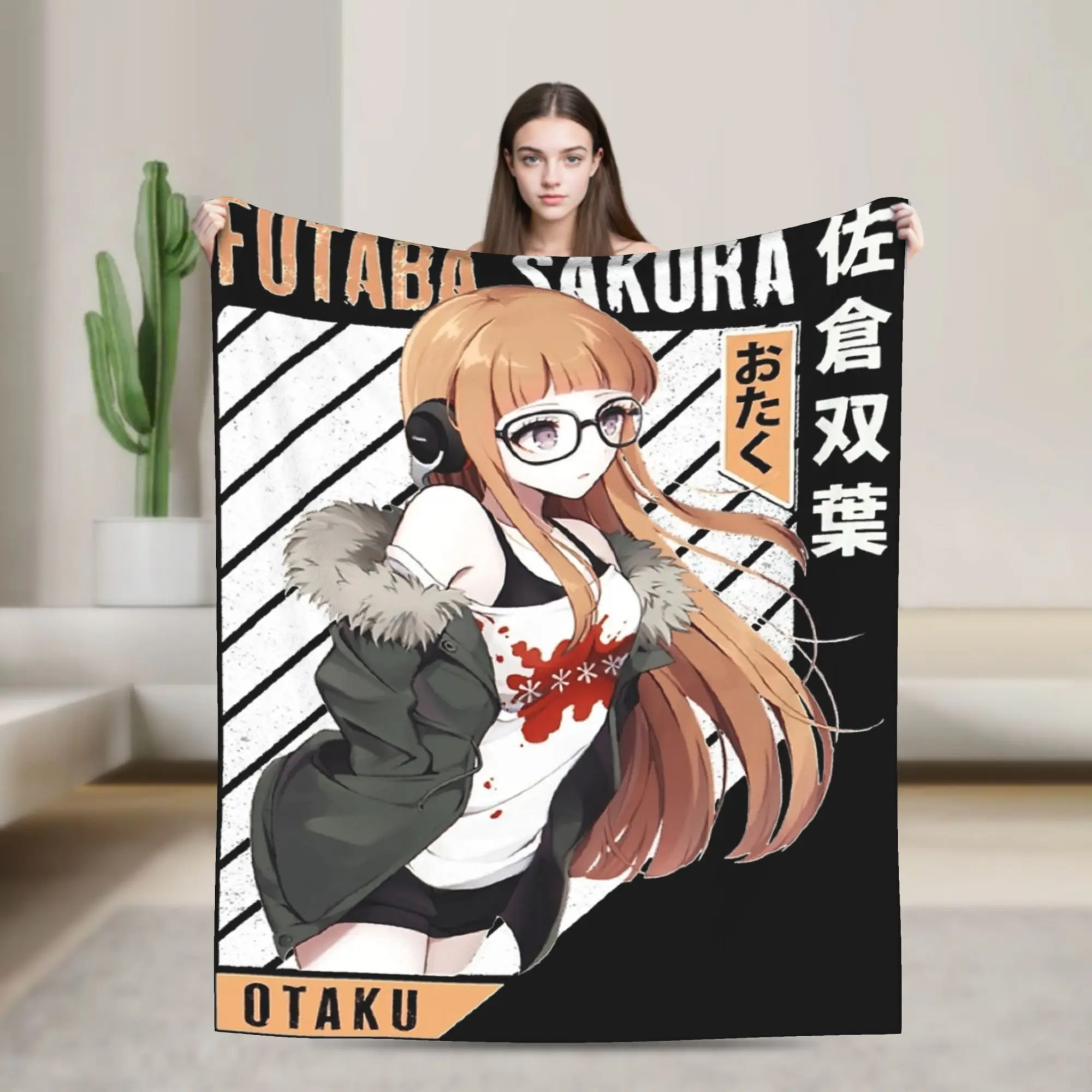 Shin Megami Tensei Fleece Blanket Persona Anime Novelty Throw Blankets for  Sofa Bedding Lounge 150*125cm Bedspreads