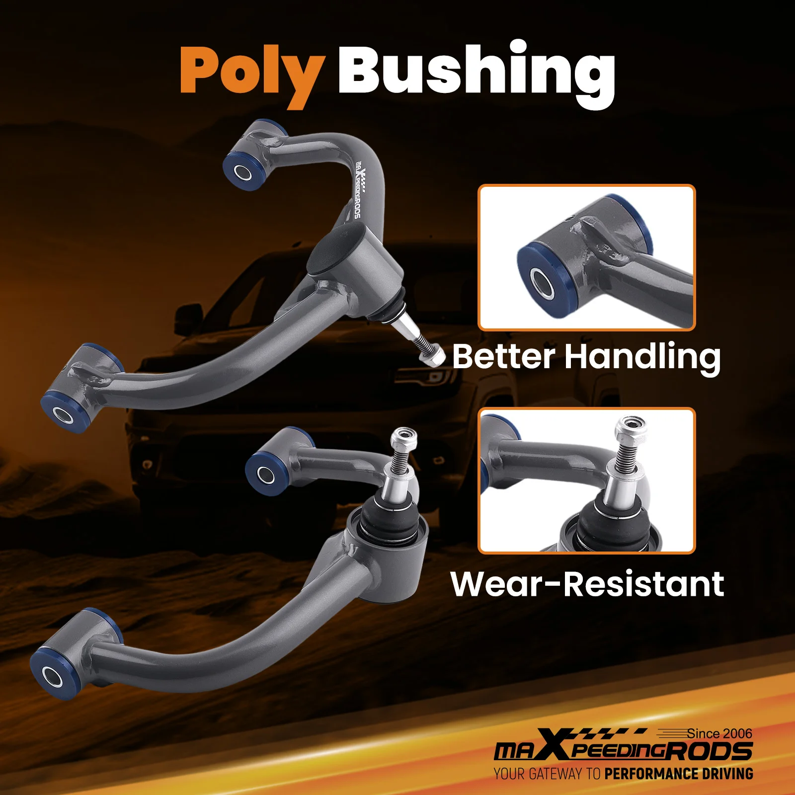 نظام تعليق أذرع التحكم العلوي 2-4 بوصة لسيارة Silverado 2500HD 3500HD 2011-2020