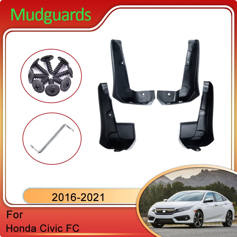 

For Honda Civic FC 2016 2017 2018 2019 2020 2021 Mudguards Splash Wheels Fender Mudflaps Accessories Upgraded Vehicle Auto Parts