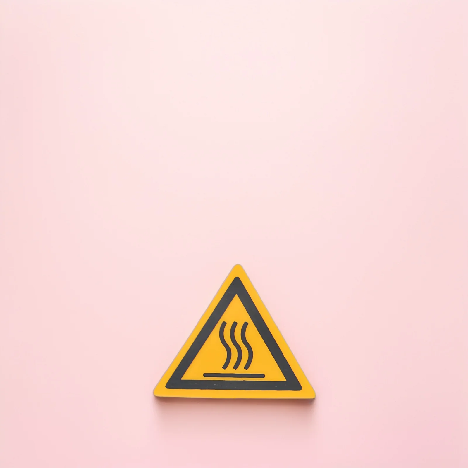 10Pcs Caution High Temperature Decal Practical Design Useful Scald Warning Equipment Sticker Scald Warning Label Sticker