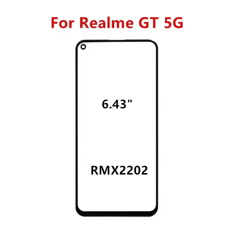 Outer Screen For Realme GT 5 3 2 Pro Neo 7 5 SE 2 3 3T 5G Front Panel LCD Display Touch Glass Cover Lens Repair Parts + OCA