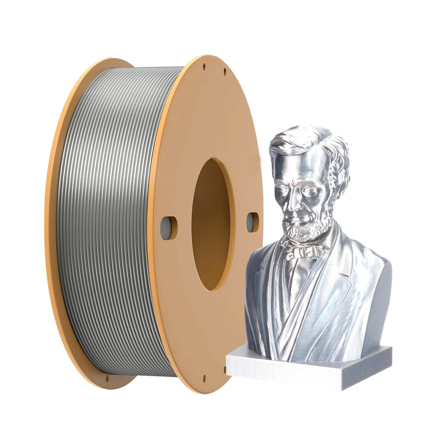 

Серебро с шелковой отделкой PLA 1,75 мм: совместим с Bambu Lab, Creality, Anycubic — серебро 0,25 кг.