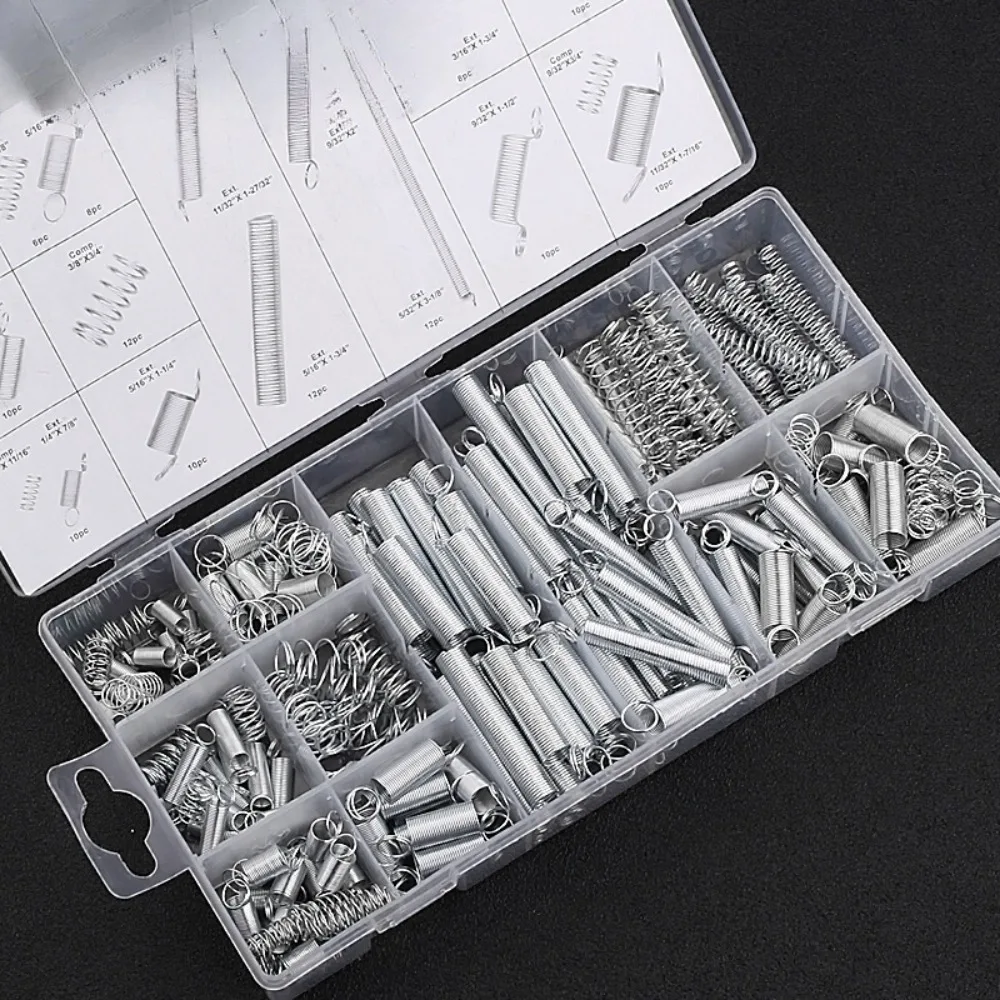 

200/300PCS Piece Stainless Steel Compression Spring Assortment Set 24 Sizes Mechanical Electronics Repair DIY Hardware Tools