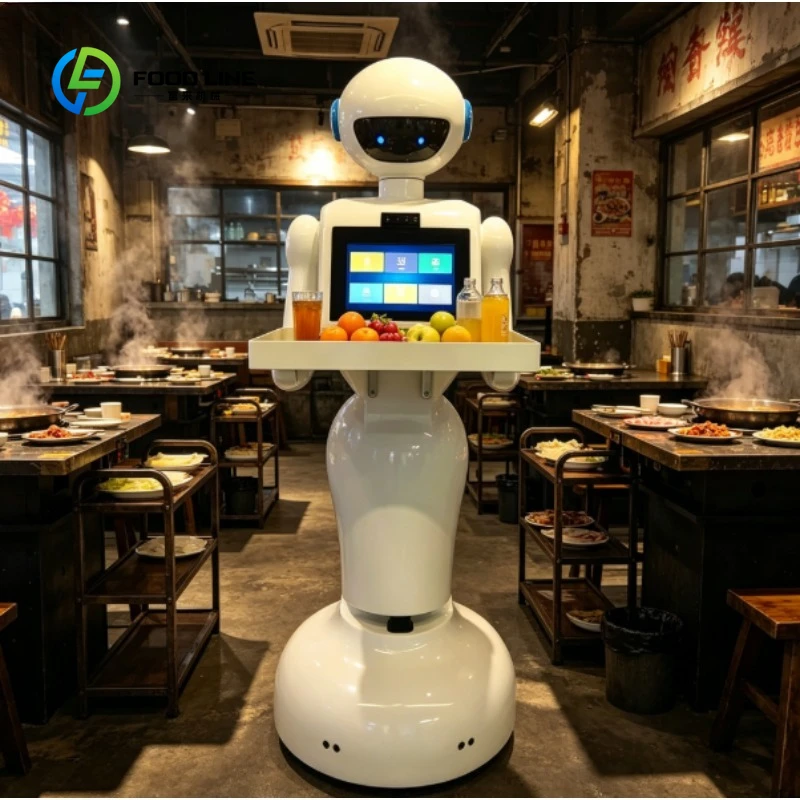 Custom Autonomous Navigation Intelligent Delivery Robot, Smart Meal And Dish Serving Robot for Hotel Restaurant Commercial Use