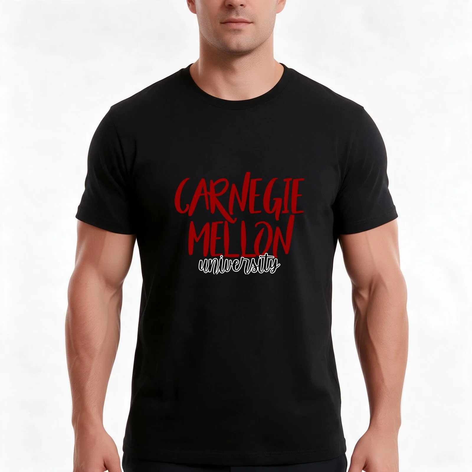 Carnegie Mellon University T-Shirt, Summer Casual Cotton Tee, Oversized Streetwear Tops, Vintage Graphic Print, Unisex Men Women