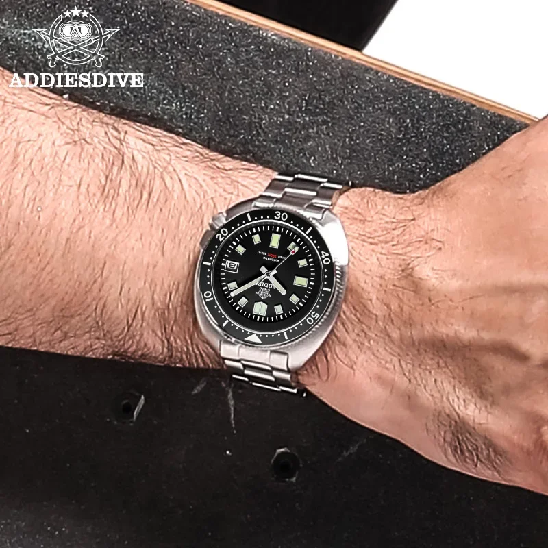 ساعات Addiesdive للرجال من الكريستال الياقوت المقاوم للصدأ NH35 ساعة يد ميكانيكية مضيئة 200 متر مقاومة للماء ساعة ويلارد MY-H8