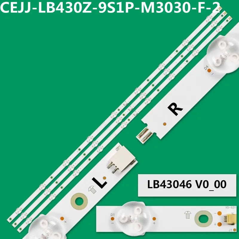 

Лента светодиодной подсветки LB43046 CEJJ-LB430Z-9S1P-M3030-F-2 43PFF3282 43PFF3212 43HFF5973/T3 43HFF3933/T3 43HFF3953/T3 43PFS5503/12