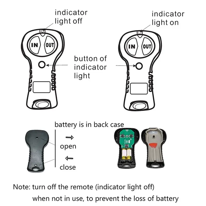 M93K-2X 12V/24V Wireless Handset Switch Controller Winch Remote Control System For Jeep Electric Winch Control Kit