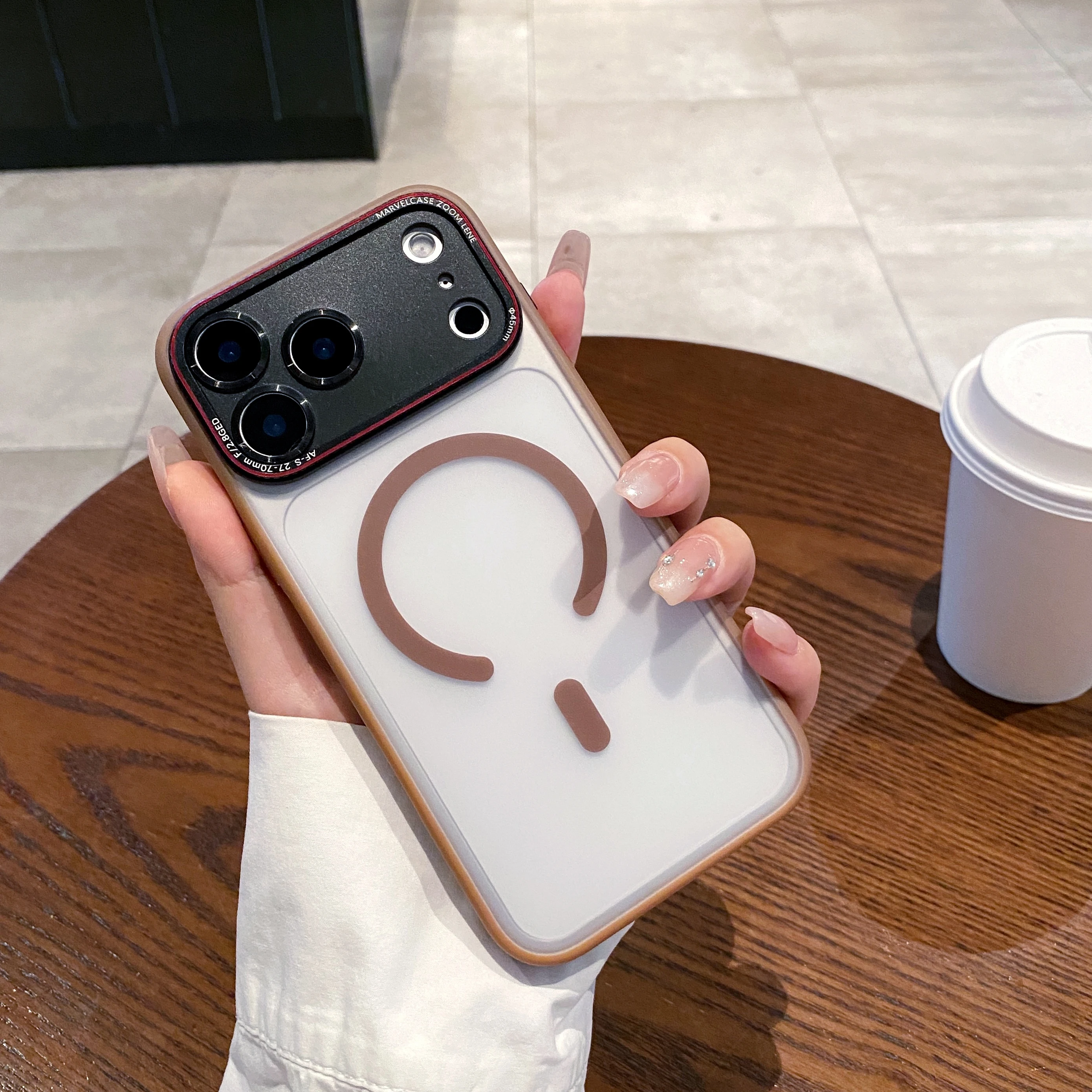 

For iphone 17 Pro Max Matte Case Camera Protection for Magsafe Magnetic Wireless Charging Frosted Translucent Bumper Back Cover