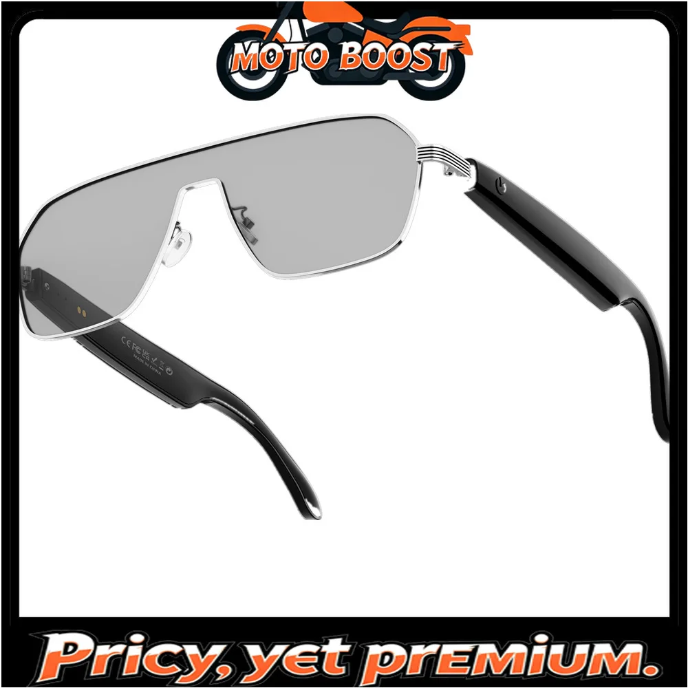 

Metal Square Frame Smart Sunglasses, Bluetooth Audio Headphones, Anti-glare Polarized Driving Glasses, UV Protection Sun Shades