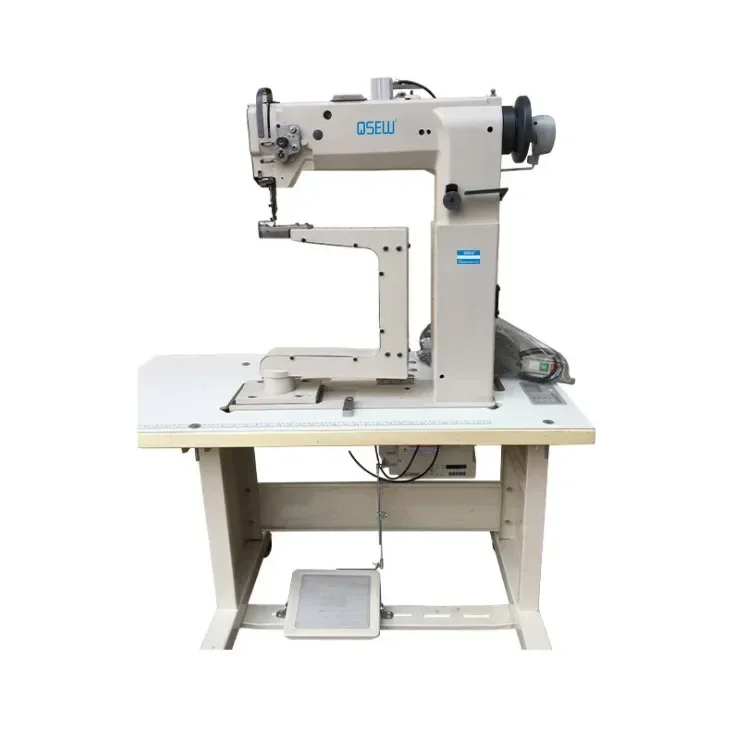 QS-810-3600 360 degree single  arm rotary post bed  big hook heavy duty triple feed lockstitch industrial sewing machine