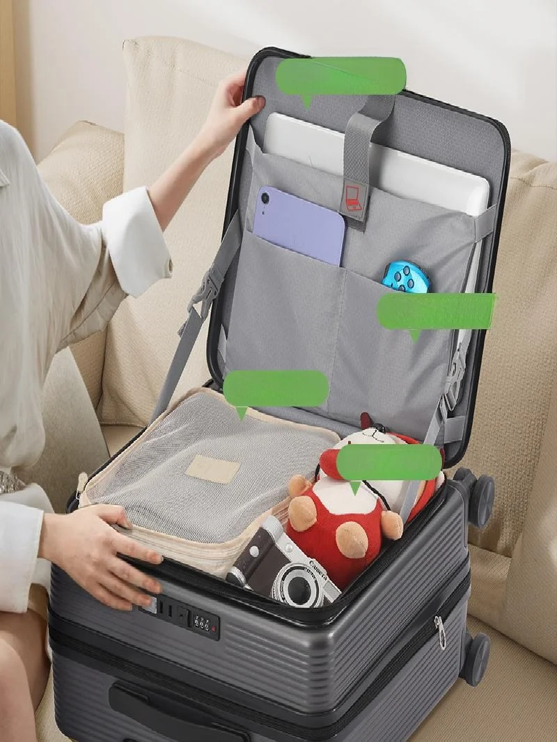 Lightweight 20-Inch Side-Opening Luggage Carry-On Suitcase for Men And Women with Password Lock And Universal Wheels