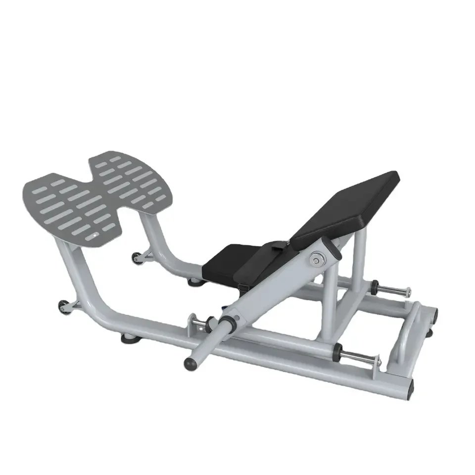 Equipamento de ginástica comercial, placa carregada força, peso livre, sentado Hip Thrust Glute máquina, novo produto