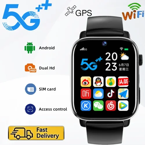 Imagen 2 del producto 4G nuevo I1 estudiante de niños Android Video llamada reloj inteligente 1,99 ''410*502 pantalla HD, tarjeta SIM, GPS WIFI cámara Dual