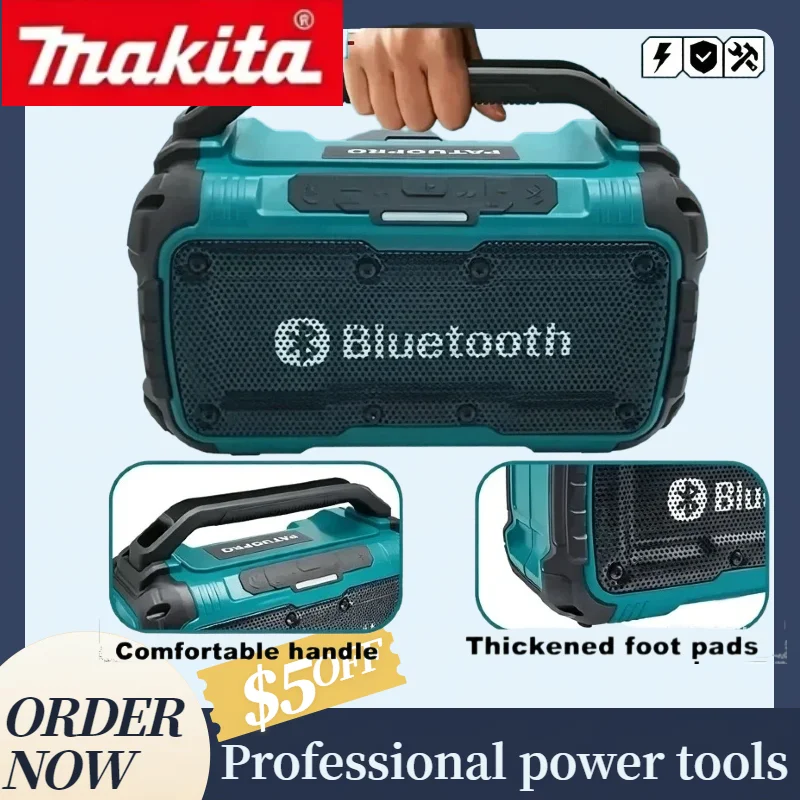 

Makita IP Waterproof Stereo Surround Speaker Portable Wireless Bluetooth Loudspeaker For Construction Outdoor Leisure Playback