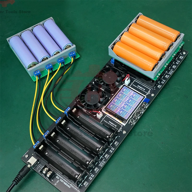 18650 Lithium Battery Capacity Tester Module 4*21700 Power Detector Tester Module Type-C Battery Test Stand for 4/8 Channels